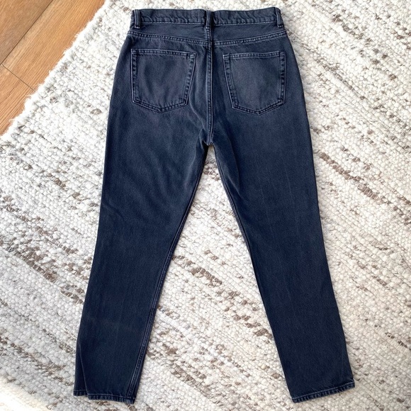 Reformation Jeans Washed Black High-Rise Slim Straight, Size 28 - Picture 7 of 10